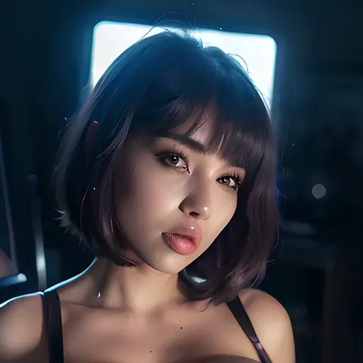 photo of a beautiful sexy plump woman, (((round face))), (((chubby body))), hourglass figure, perfect curvy body, milf, 
