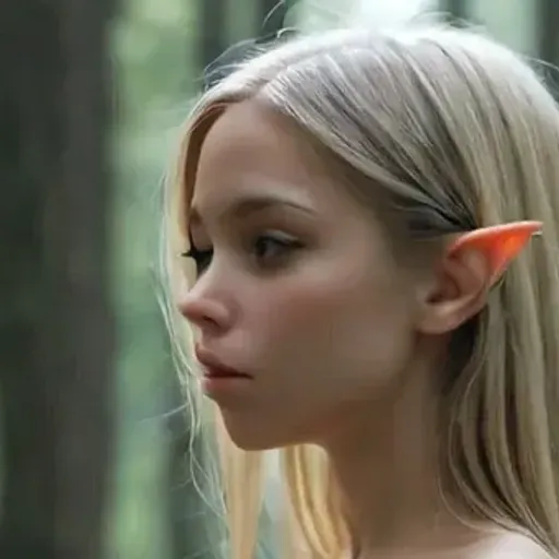 Cinematic side view, deep forest, Giant man, little fairy., (Fairy look like 40yo slender woman, big breasts, Fairy is s