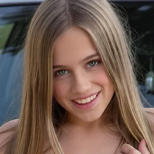 Young woman, opening her pussy with two fingers, presenting, lascivious posture, very long blonde hair, horny smile, lyi