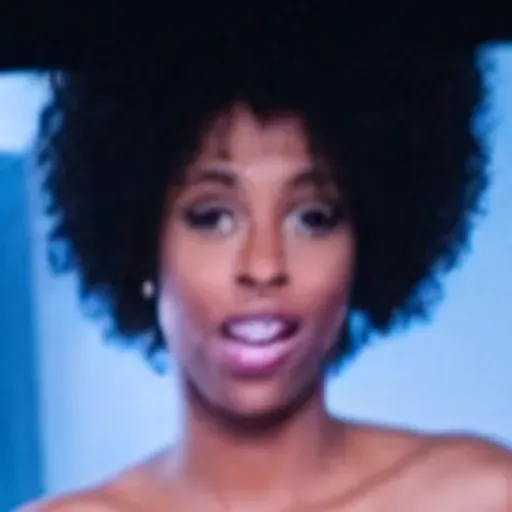Pov format

Location, Living room, The room is dark.large TV, porn video on TV screen, full bbody view of a naked afro b