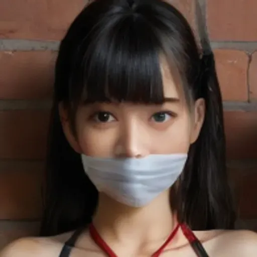 18 years old females, adult pornstar, asian supermodels, breasts, multiple_girls, 2girls, gagged, tape_gag, gag, bound, 