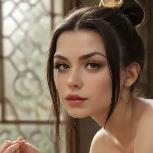score_9_up, score_8_up, score_7_up, (Realistic Reiq style:.8), (Hetero 1woman, 1man, adult face), Azula from avatar the 