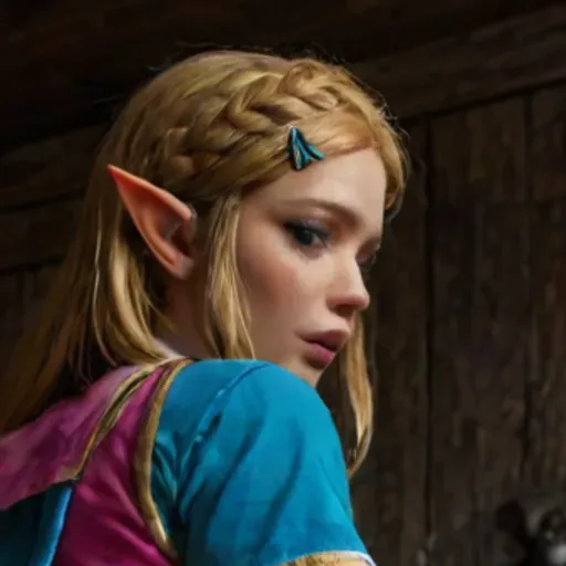 Masterpiece, (Princess Zelda), (wearing princess zelda costume:1.5), (bouncing tits and bouncing ass), (at a camping hut